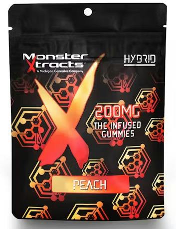 Monster Xtracts - Peach - 200mg Gummies (10x20mg)