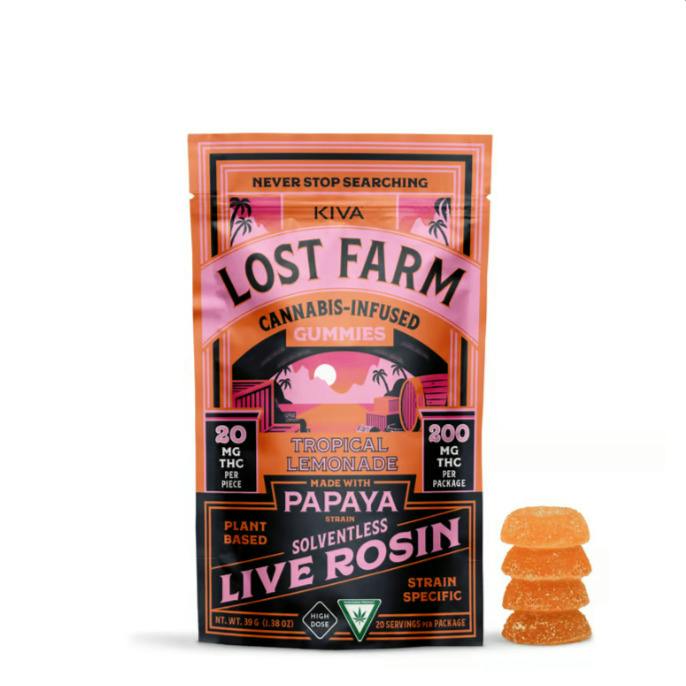 Lost Farm - Tropical Lemonade - 200mg Live Rosin Gummies