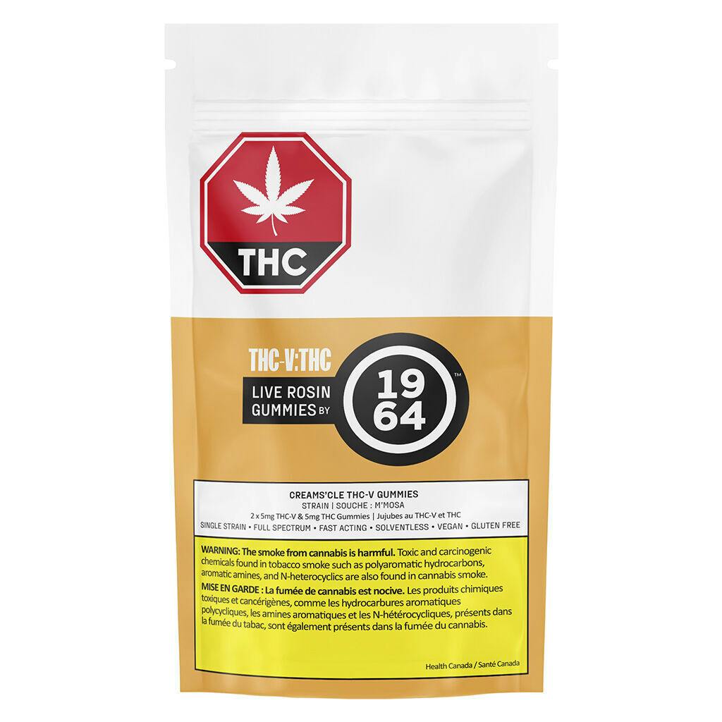 THC:THC–V Orange Creams'cle Live Rosin Gummies - 2 Pack