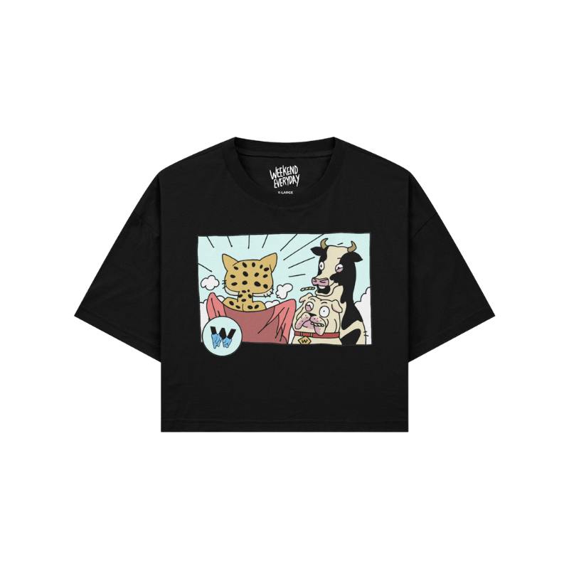 Show 'Em Off Crop Tee - L