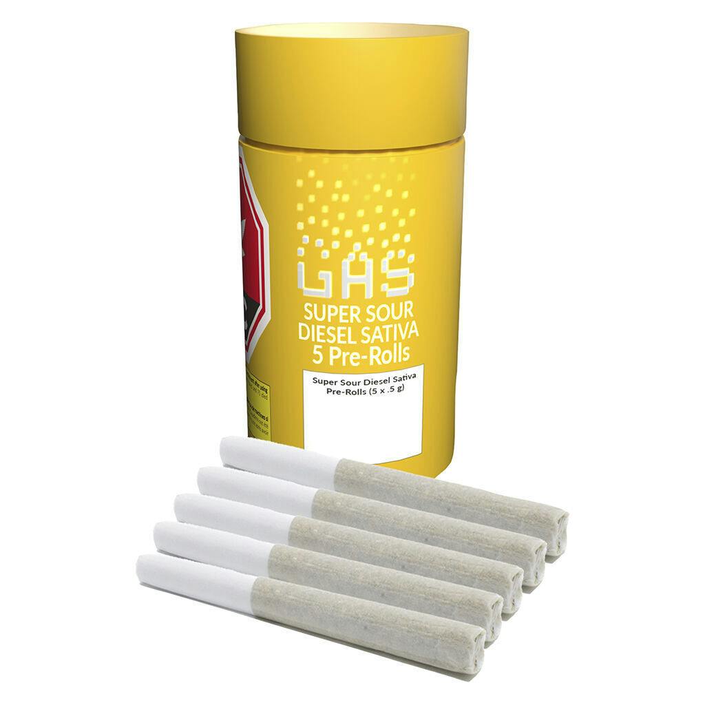 Super Sour Diesel Sativa Pre-Rolls - 5x0.5g