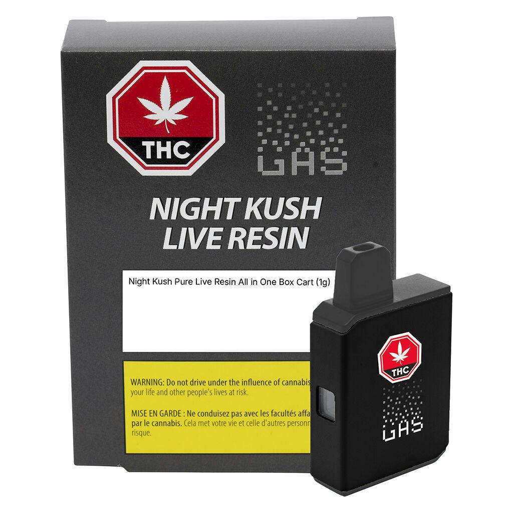 Night Kush Indica Pure Live Resin AIO Box Cart - 1g