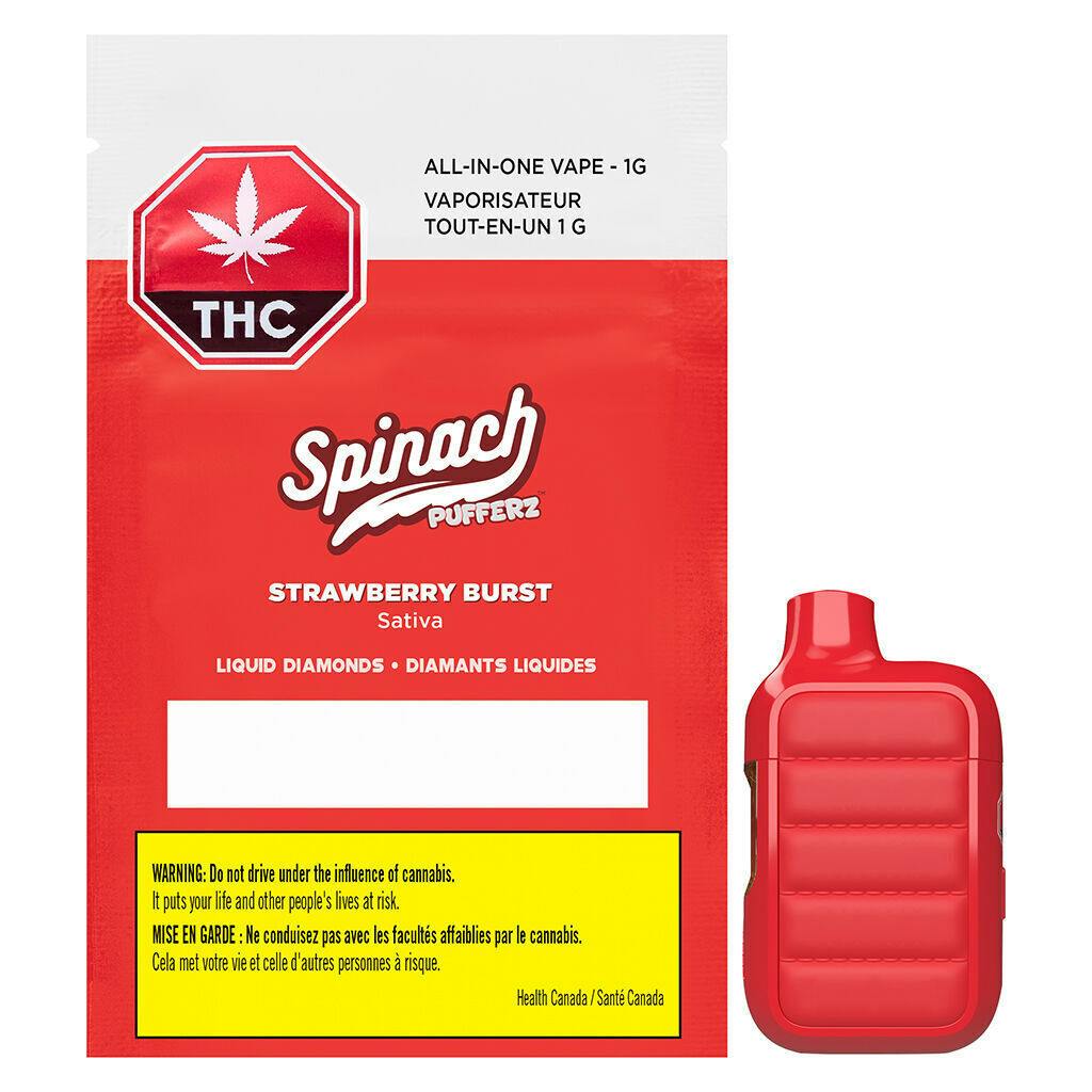 Pufferz Strawberry Burst All-in-One Liquid Diamonds Vape - 1g