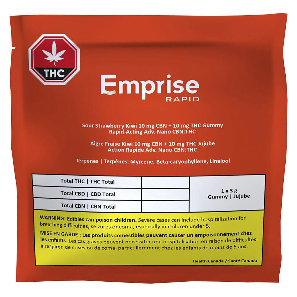 Sour Strawberry Kiwi 10 CBN + 10 THC Gummy - 1 Pack