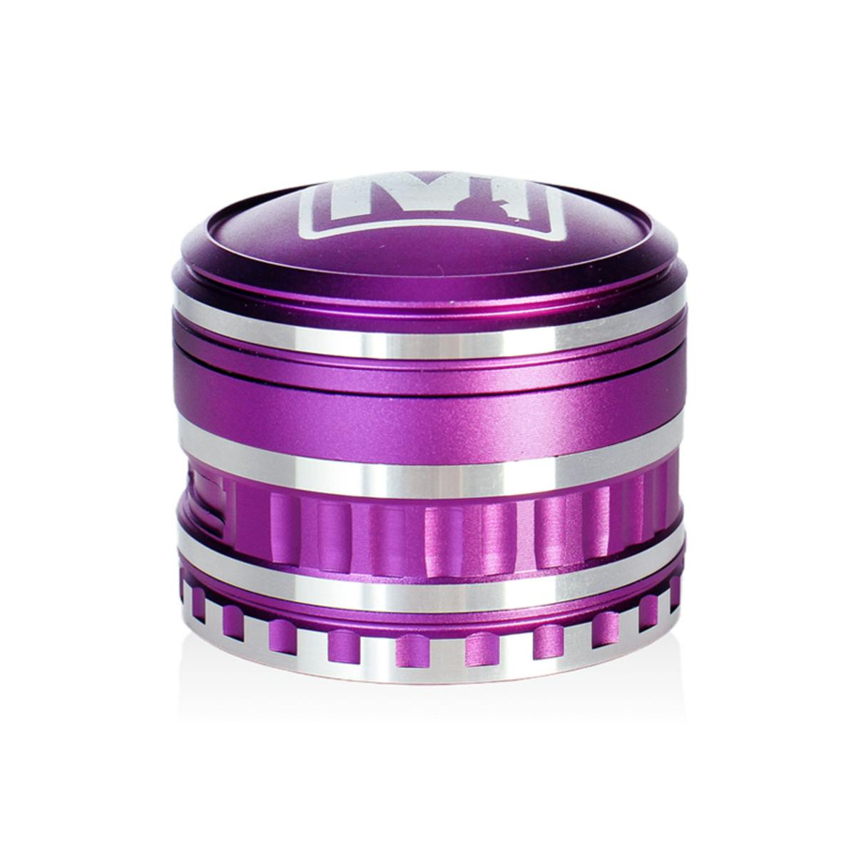 Lotus Engraved Aluminum Grinder - 4pc - Purple