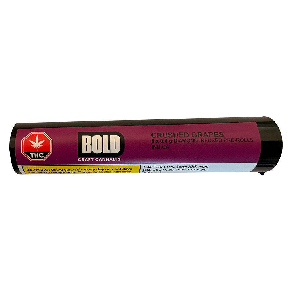 Crushed Grapes Diamond Infused Pre-Rolls - 5x0.4g