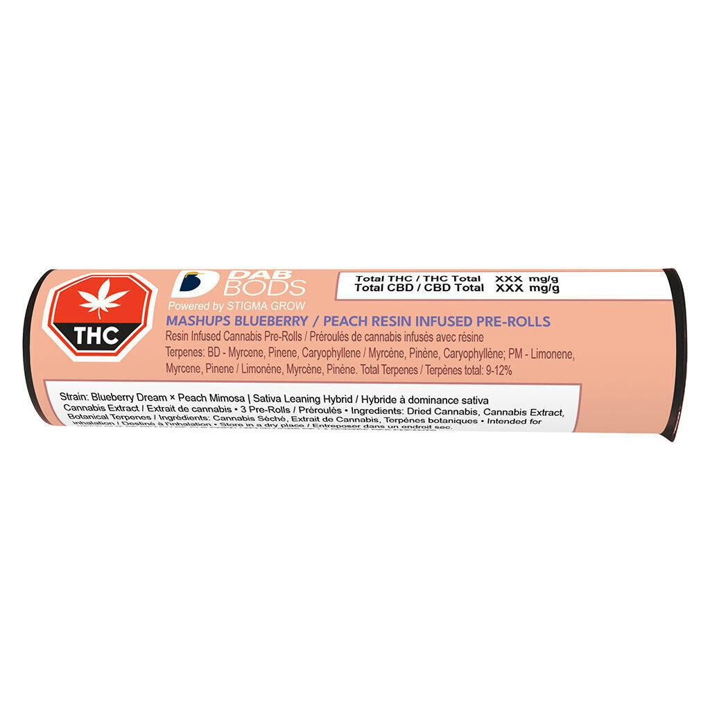 Mashups Blueberry / Peach Resin Infused Pre-Rolls - 3x0.5g