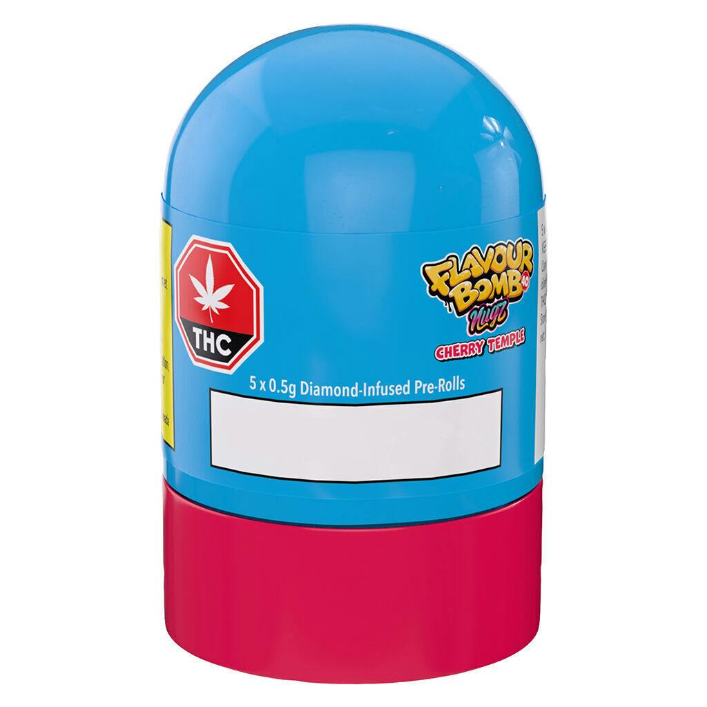 Flavour Bomb 40 Cherry Temple Diamond Infused Pre-Rolls - 5x0.5g