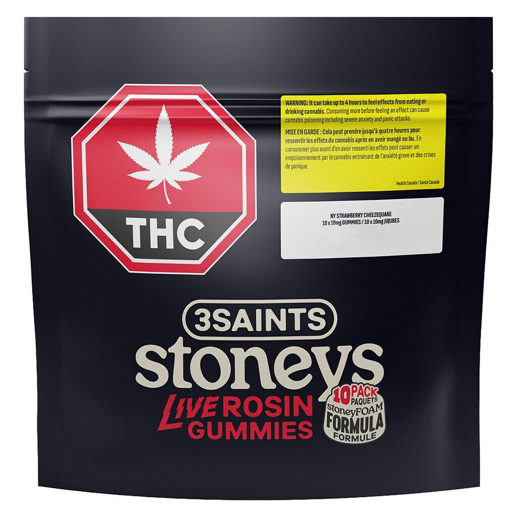 Stoneys – NY Strawberry Cheezequake Live Rosin Gummies - 10x1 Pack