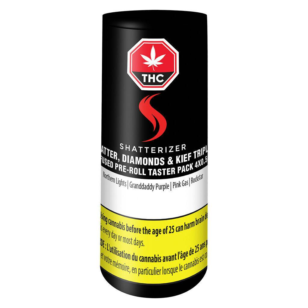 Shatter Diamonds & Kief Triple Infused Pre-Rolls Taster Pack - 4x0.5g