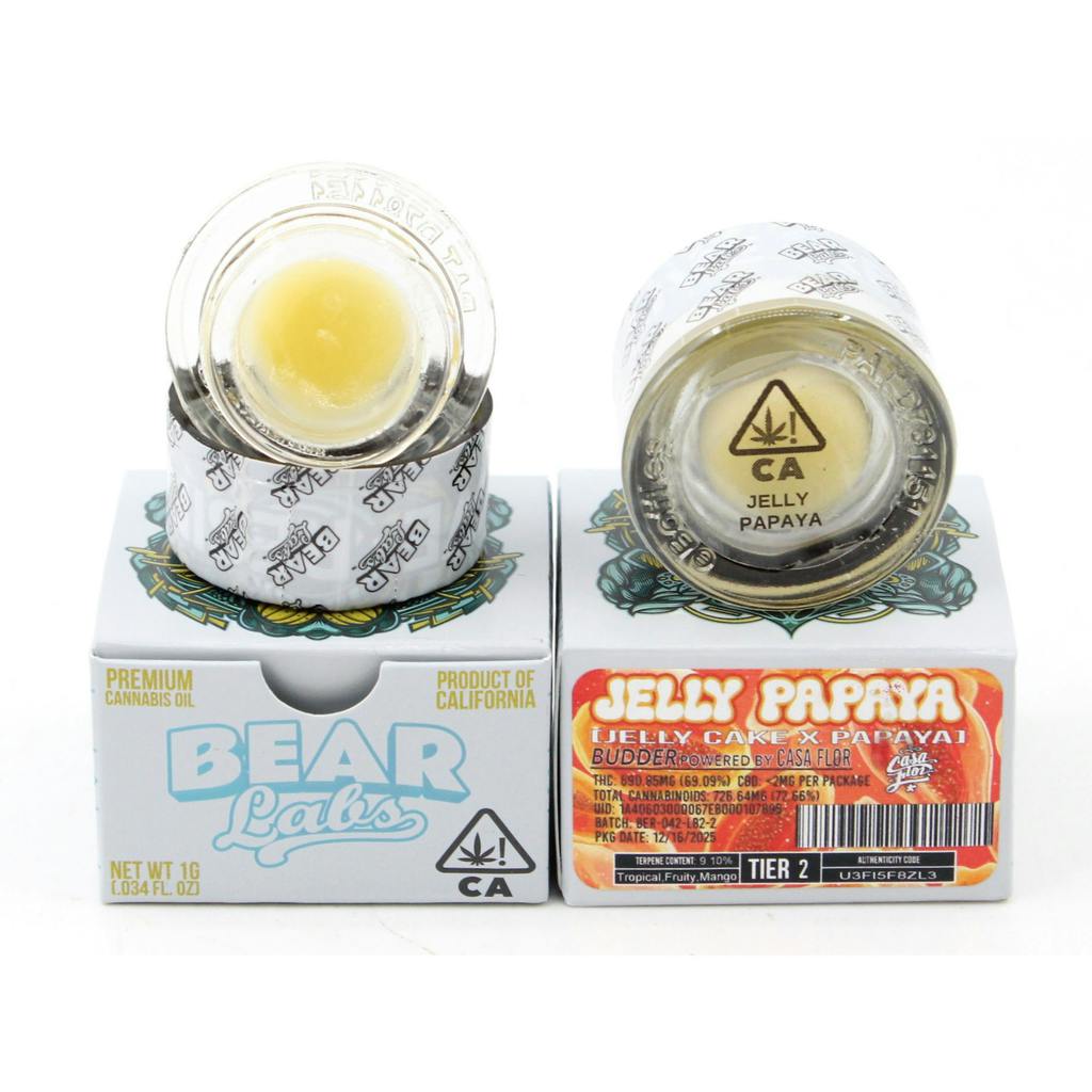 BEAR LABS - T2 LIVE RESIN BUDDER - JELLY PAPAYA 1G