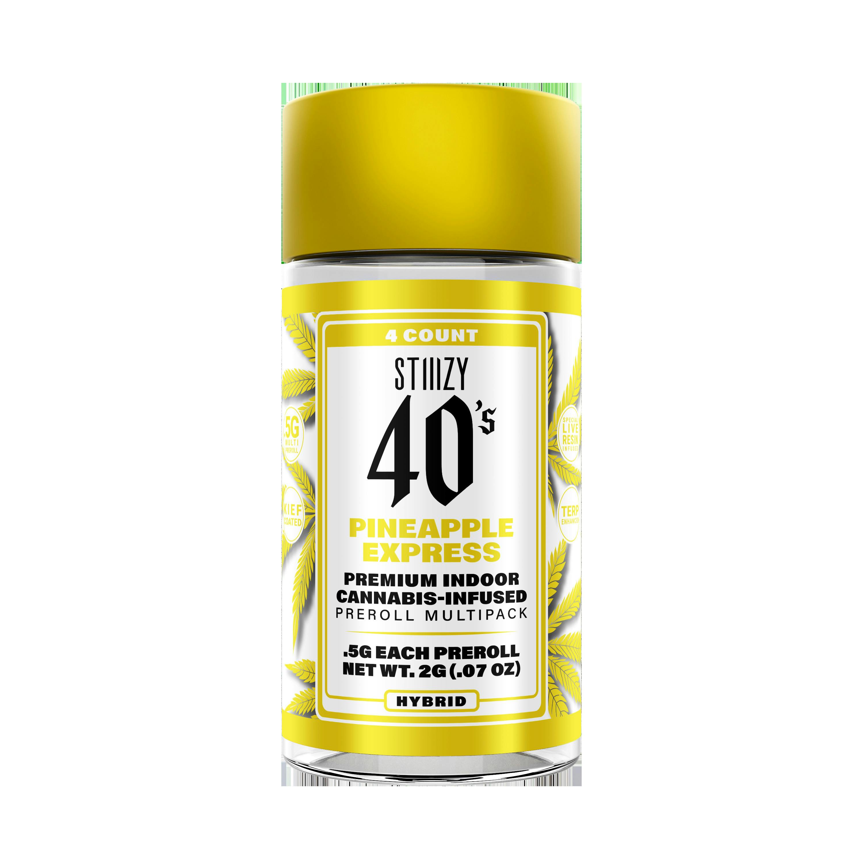 Stiiizy 40's Pineapple Express Infused Pre-Roll 2g (.5g-4pk)