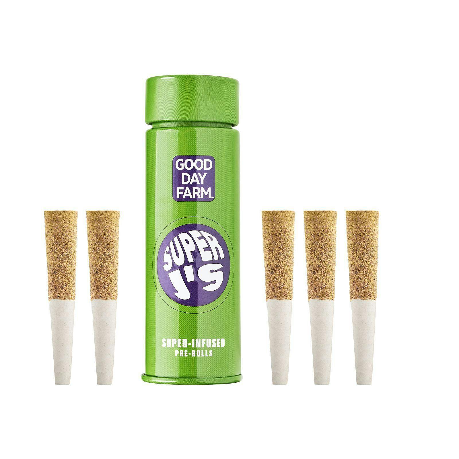 GDF: Infused Pre-Roll Pack | Tropical x Modified MacBerry Moonshine | Super J's | 0.5g ea | 5pk