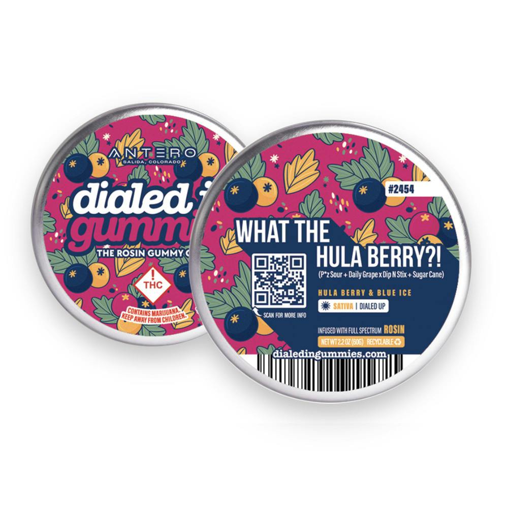 Dialed In What the Hula Berry?! Batch: 2454 Rosin Gummies 100mg