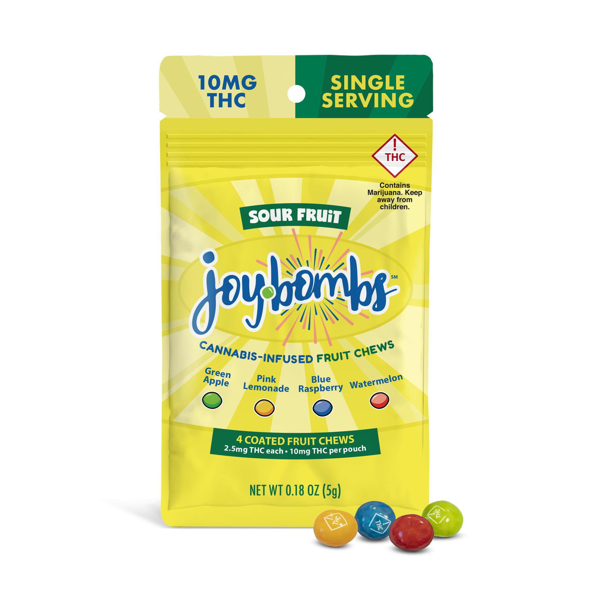 Joy Bombs (H) Sour Fruit Single Serve 10mg
