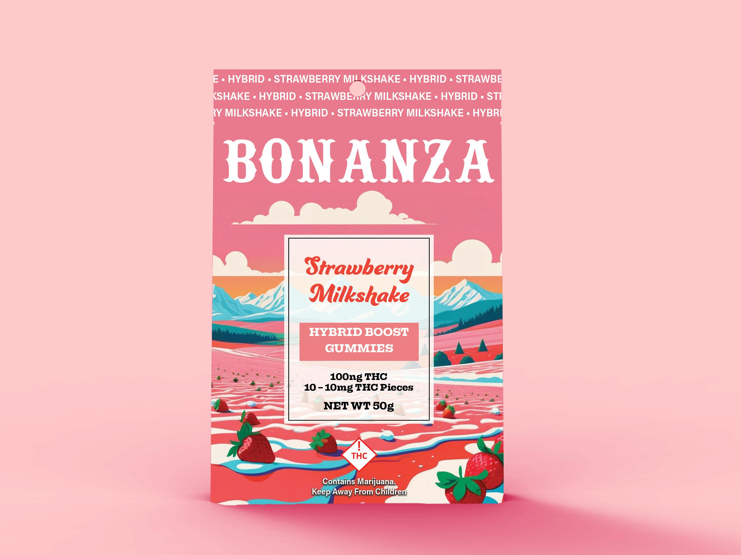 Bonanza (H) Strawberry Milkshake Gummies 100mg