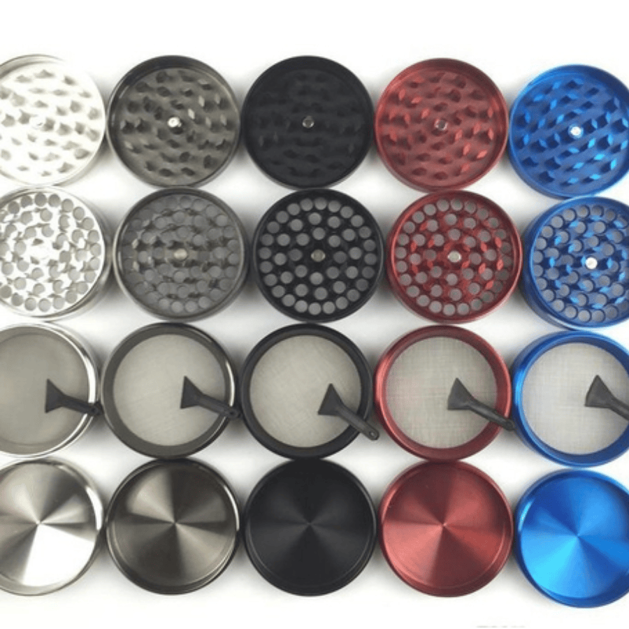 63mm Zinc 4pc Grinder Assorted Colors