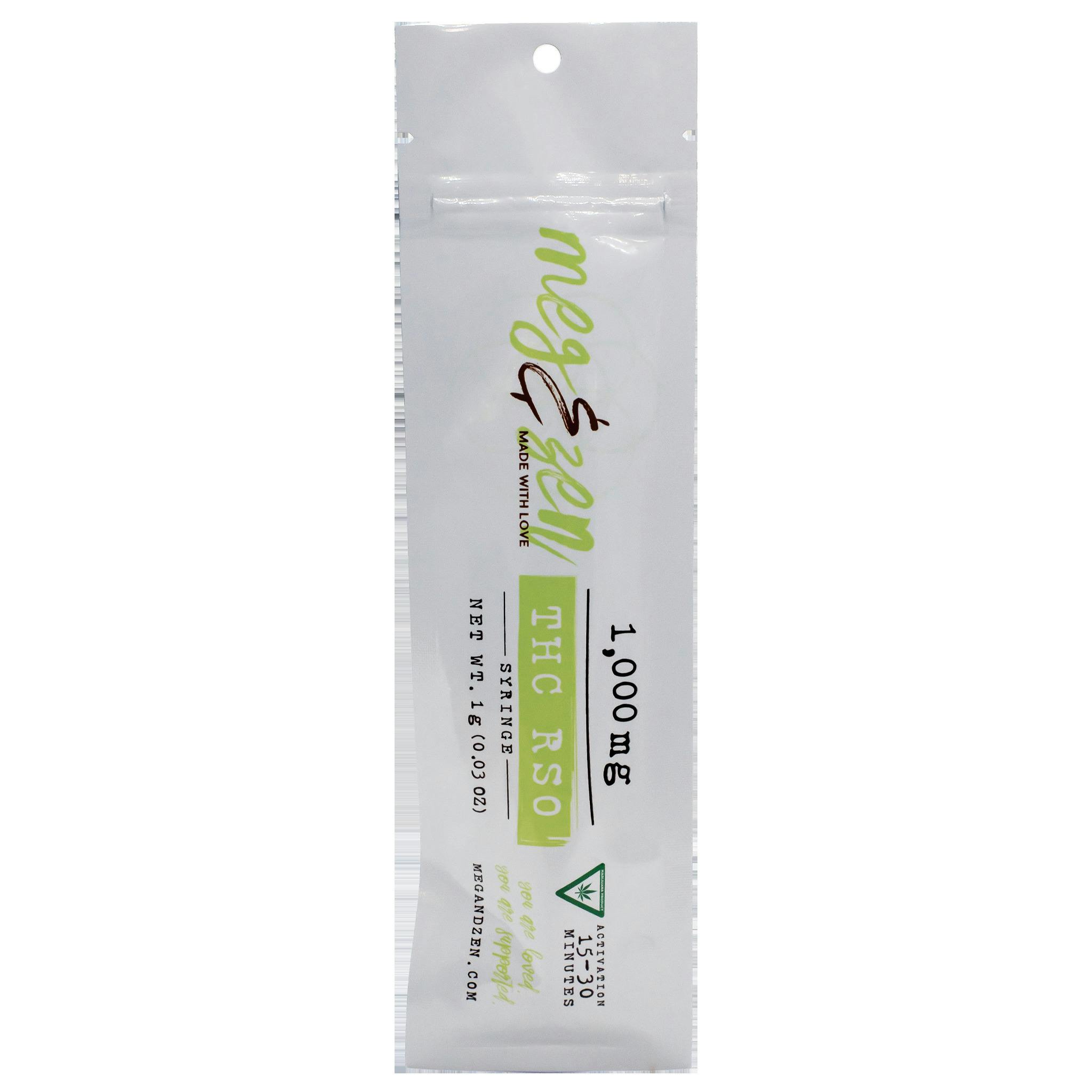 Meg & Zen RSO Syringe at Higher Love Cannabis Dispensary Munising