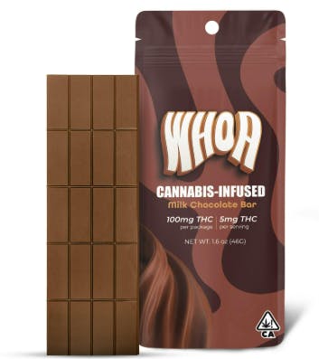 WHOA Edibles: WHOA Edibles Chocolate Bar 100mg Milk Chocolate (25ct)
