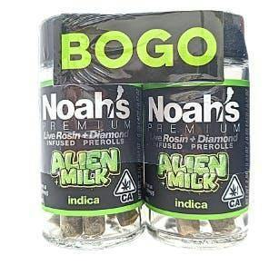 Noah's Premium BOGO - 5 Pack Diamond Infused Preroll Indica