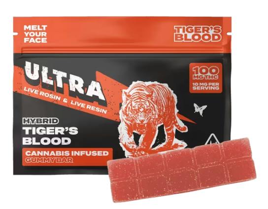 Ultra - Gummy Bar - Ganja Blast - Live Resin - 100 MG