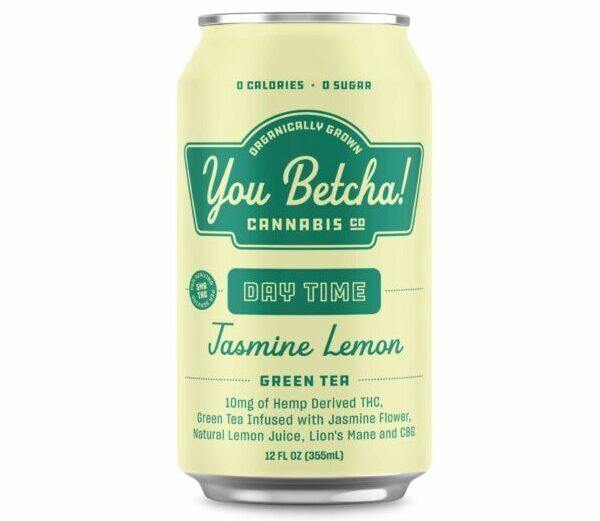 You Betcha! DAY TIME - Jasmine Lemon Green Tea - 10mg THC / 5mg CBG / 400mg Lion's Mane / 50mg Ca...