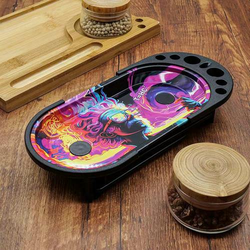 SirEEL Cone-oisseur Hover Cone Rolling Tray | 9.3" x 4.4" | Assorted Styles