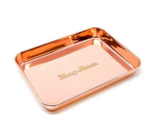 Blazy Susan Stainless Steel Rose Rolling Tray