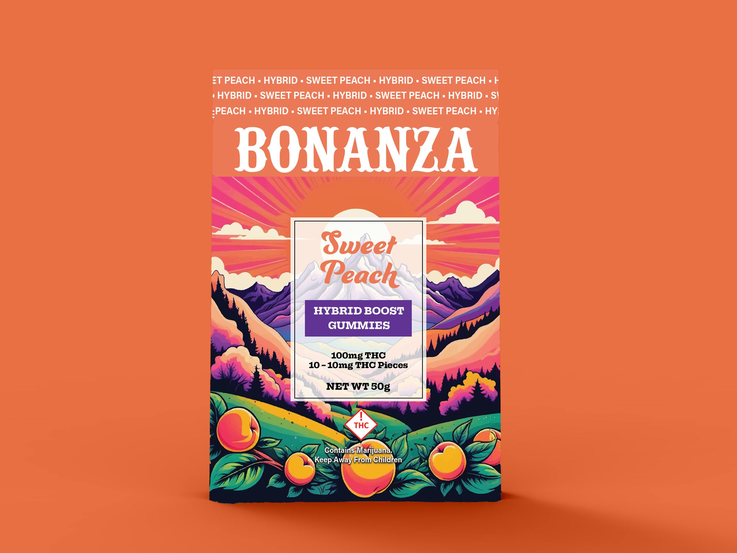 Bonanza (H) Sweet Peach Gummies 100mg