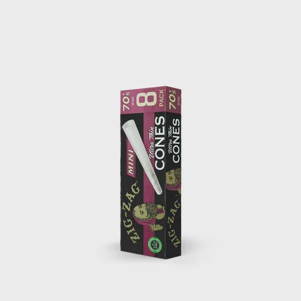 Zig Zag Ultra Thin Cones 70mm Minis | 8 pack