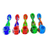 4.5" Silicone Cobb Pipe w/ Glass Bowl | Assorted Colors