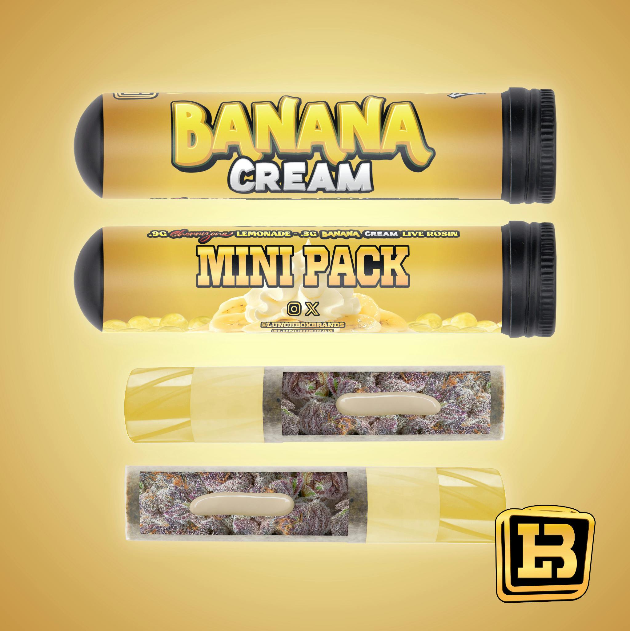 Lunchbox Hash Hole Infused Mini Preroll 1.2g 2pk Cherryzona Lemonade x Banana Cream