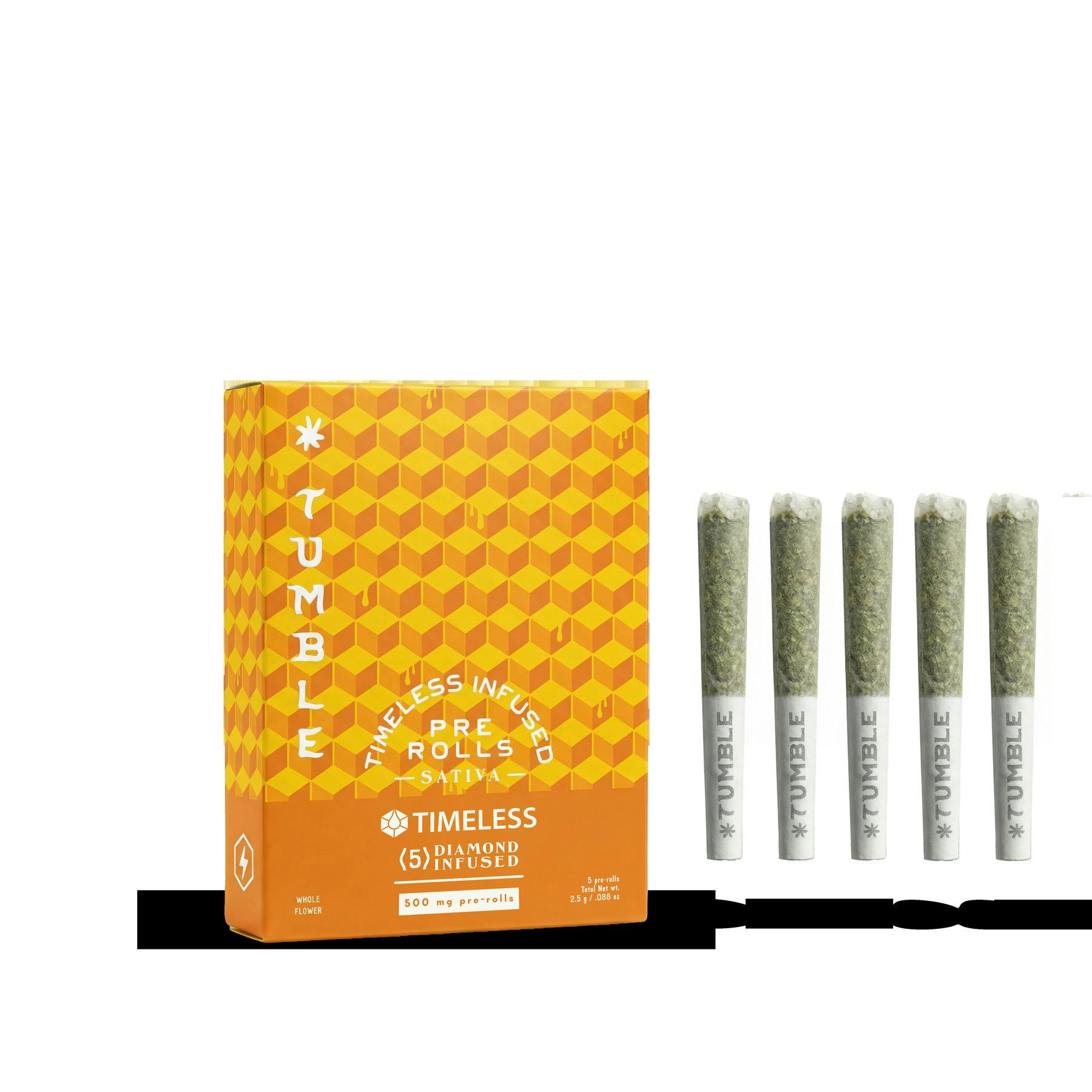 Tumble Diamond Infused Preroll .5g 5pk Durban Poison
