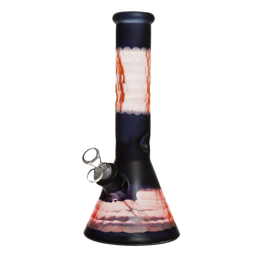 Patchwork Glass Bong - 12" - Orange