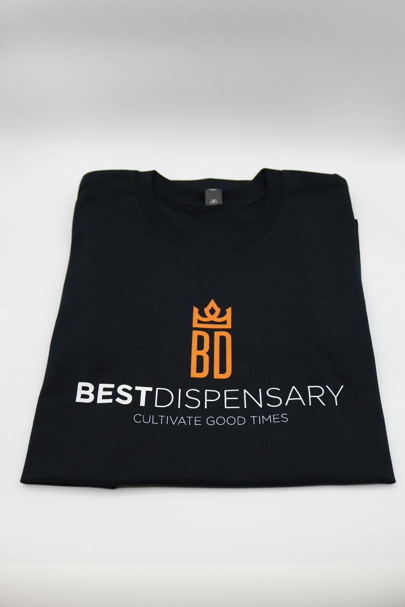 BEST DISPENSARY NAVY (CHEST LOGO ) T SHIRT