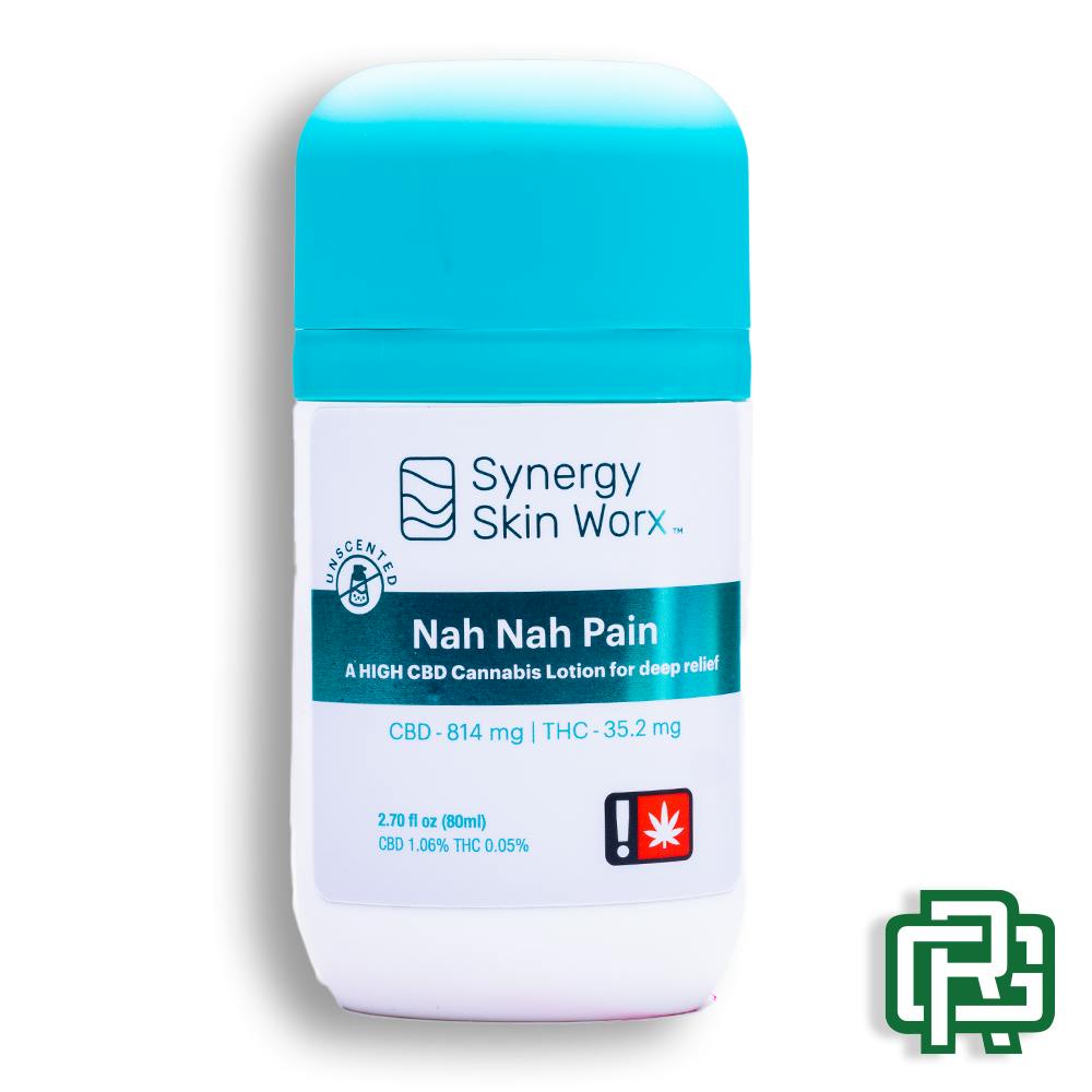 "Nah Nah Pain" Unscented Lotion | 2.7oz 775mg 1:40 (THC:CBD) | Synergy Skin Worx