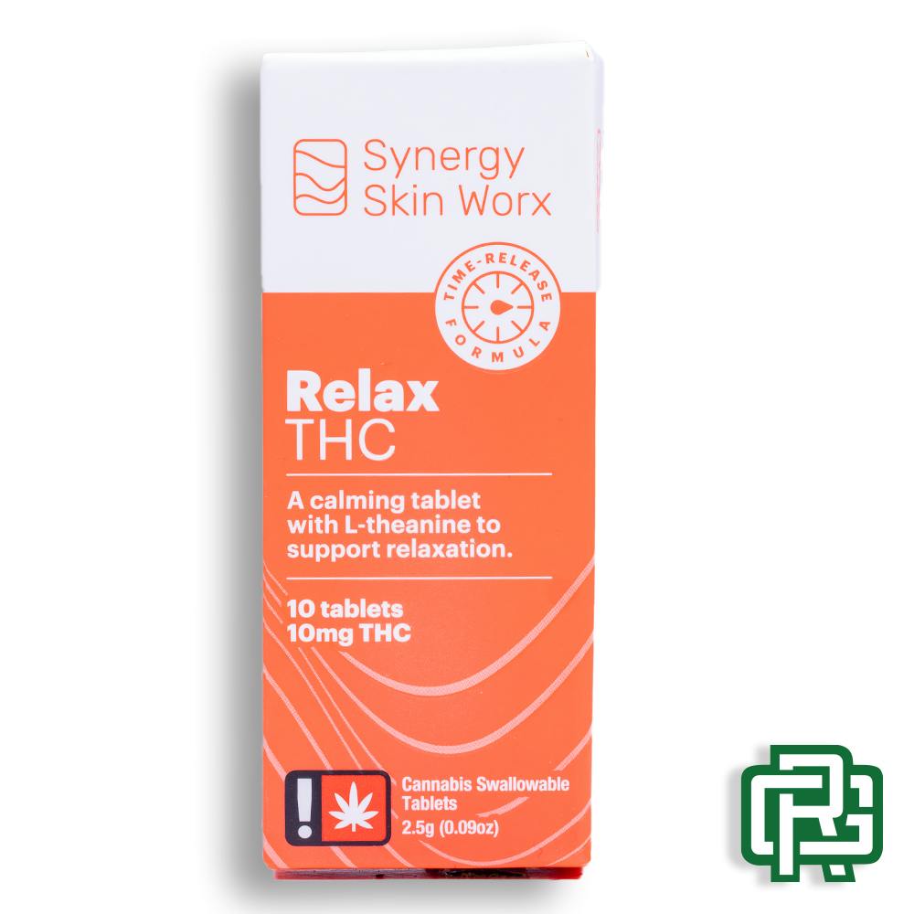 Relax Tablets | 10ct 100mg (THC) | Synergy Skin Worx
