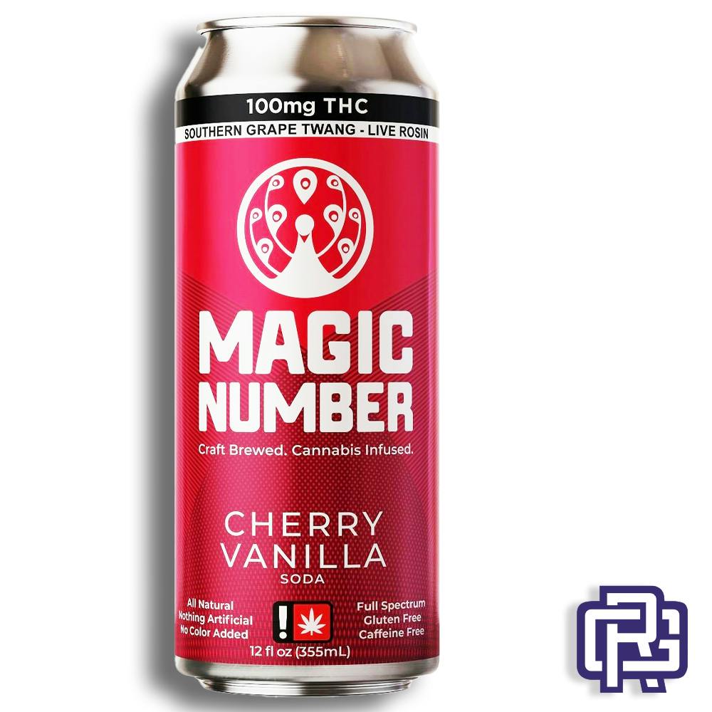 Cherry Vanilla Nano Soda | 12oz 25mg (THC) | Magic Number