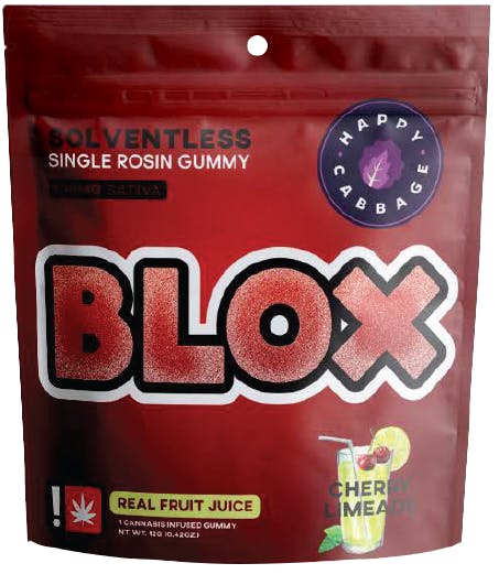 Cherry Limeade "BLOX" Gummy: Happy Cabbage Farms