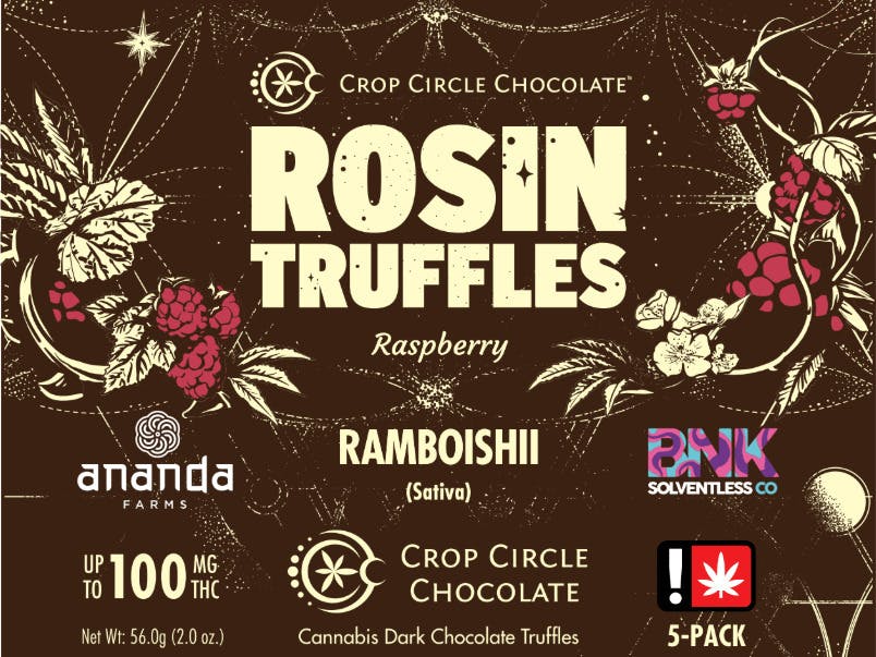 Raspberry Dark Chocolate Truffles: Crop Circle