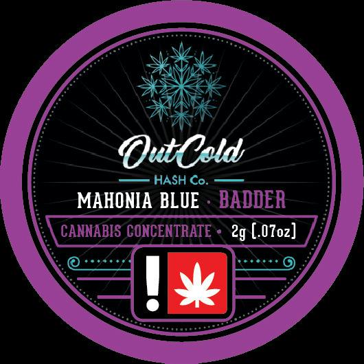 Mahonia Blue Rosin Concentrate | 2g (90µ-140µ Live Hash Rosin) | Out Cold Hash Co.
