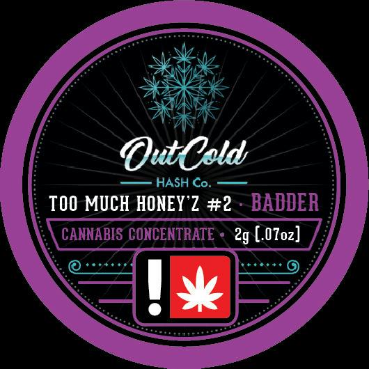 Too Much Honey'z #2 Rosin Concentrate | 2g (90µ-140µ Live Hash Rosin) | Out Cold Hash Co.