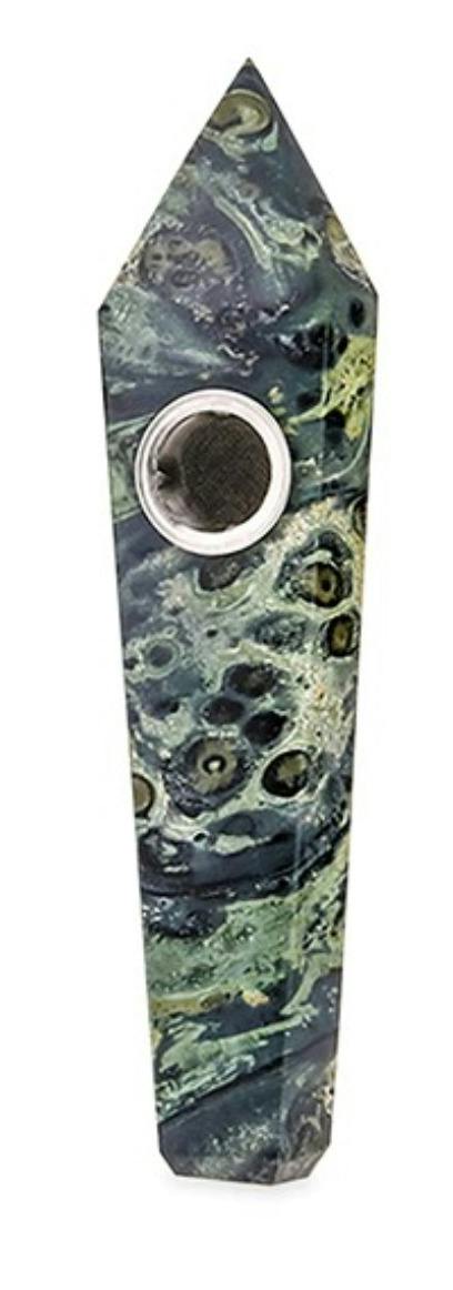 Astral Project - Gemstone Pipe - Malachite Green / Black