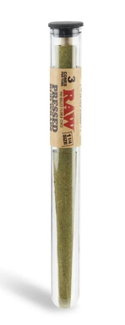 RAW - Bud Pressed 1 1/4th Sized Cones 3 Pack