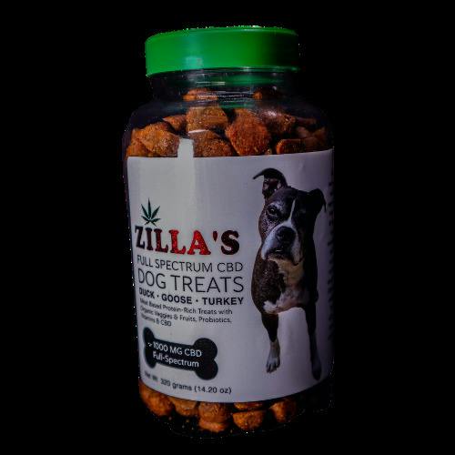 Duck, Goose, Turkey 1000mg CBD Dog Treats by Zillas