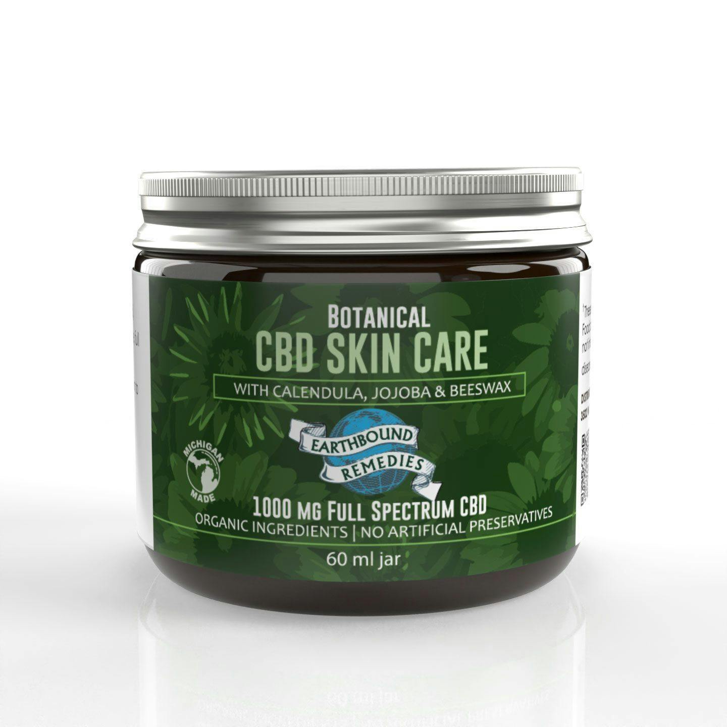 1000mg CBD Full Spectrum CBD Skin Care 2oz By Earthbound Remedies