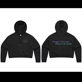 Nature's Remedy Branded Women's Crop Top Hoodies - Large