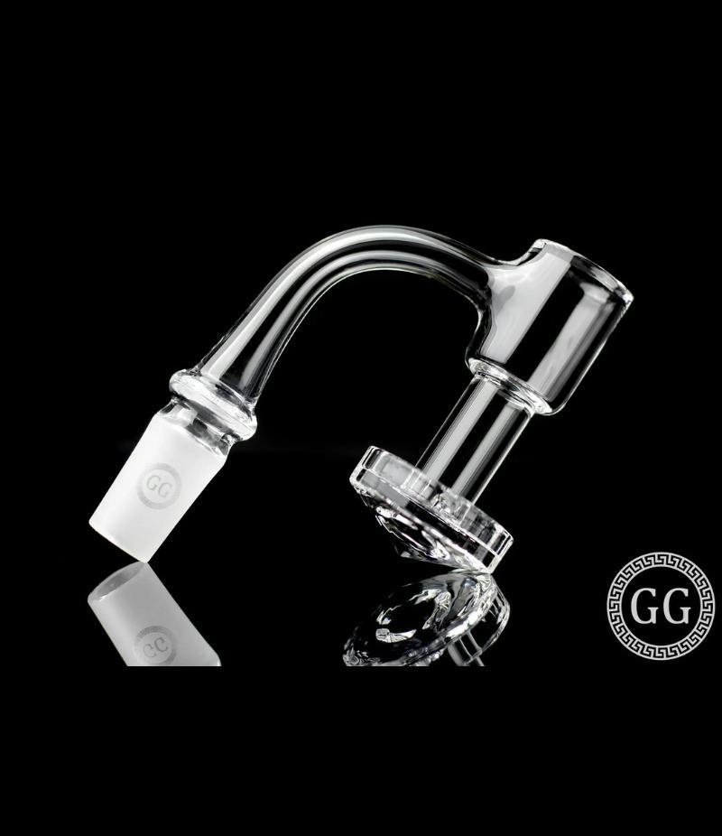 Greek Glass - Quartz Faceted Terp Slurper Banger - 90 Degrees - 14mm Joint