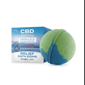 Vanilla Sandalwood Relief Bath Bomb 200mg CBD by Vlasic Labs