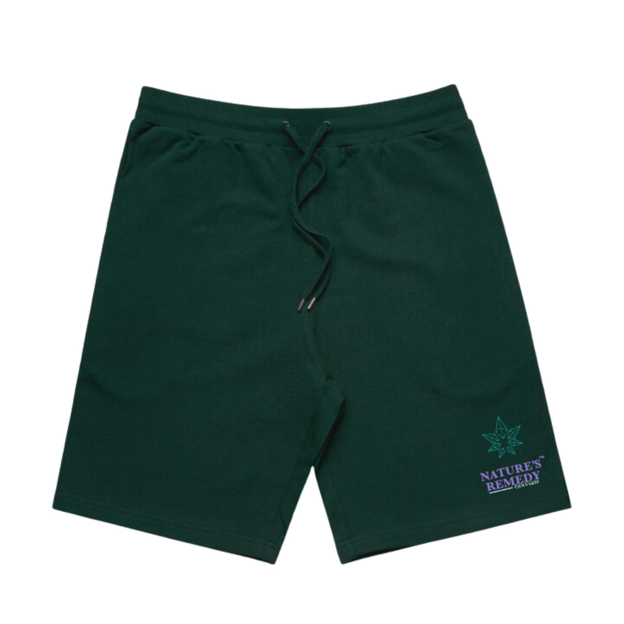 Nature's Remedy Branded Unisex Shorts - Green - Large